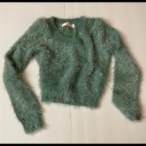 American Apparel Cropped furry sweater